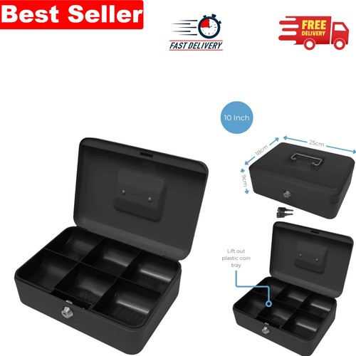 Portable key lockable cash box - cash,