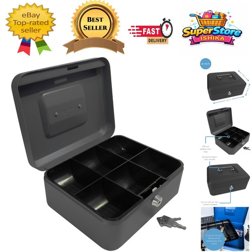 Portable inch lockable cash - 8-inch,