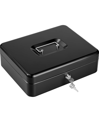 Cash box with key - box, tin