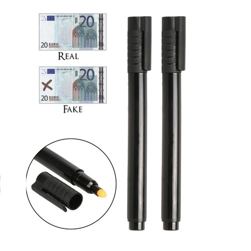 2pcs bank note - checker, pen