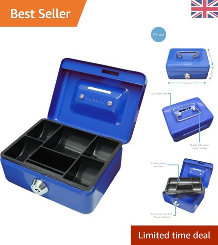 Key lockable steel cash box - key,