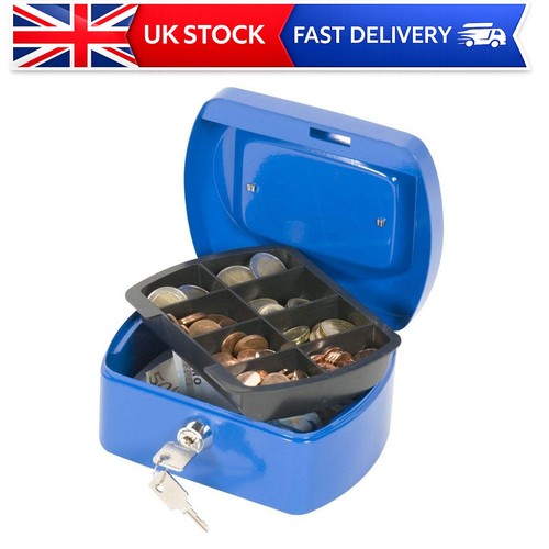 Small metal cash box lockable - cash,