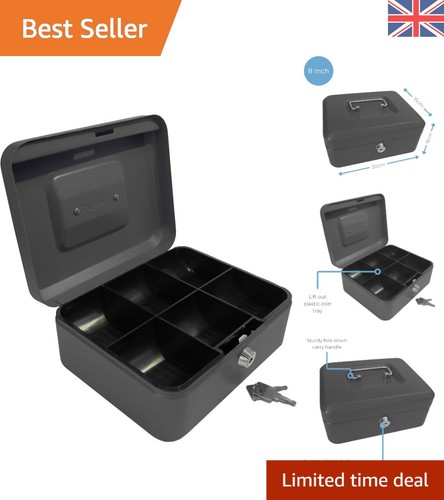 Key lockable cash box with - lockable,