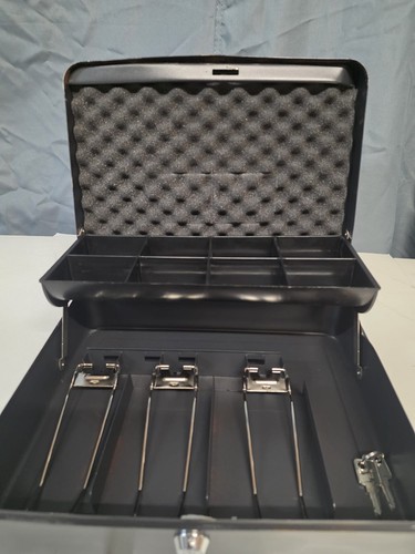 Portable cash box with coin - with,