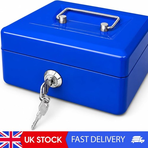 Steel cash box with key - with,
