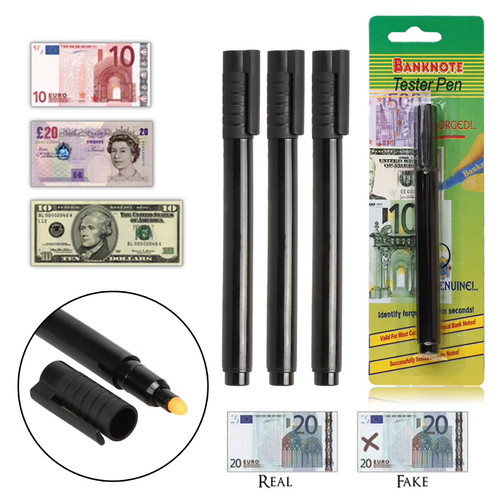 3pcs bank note checker pen - note,