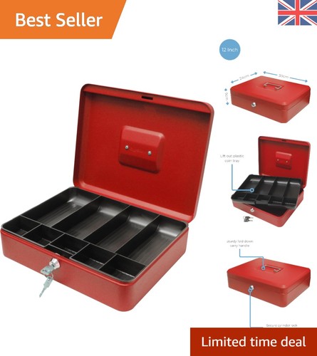 Portable red cash box with - portable,