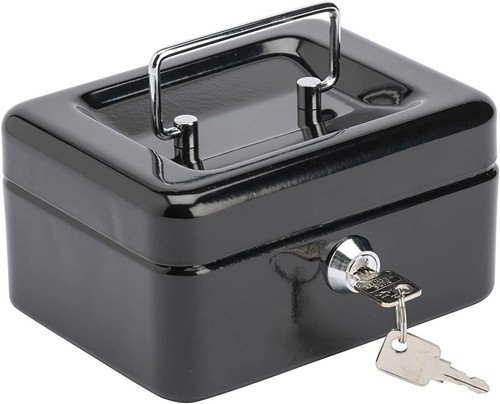 Inch black cash box - box, key